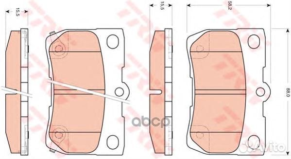 Колодки тормозные задние GDB3399 TRW