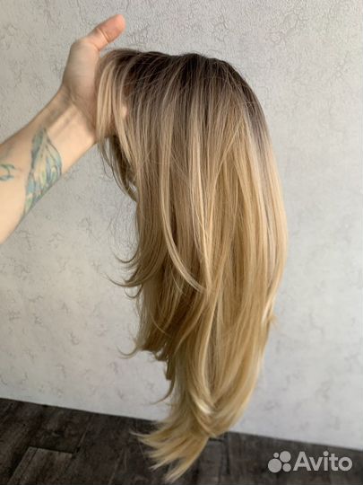 Парик 60 см пепельно русый блонд