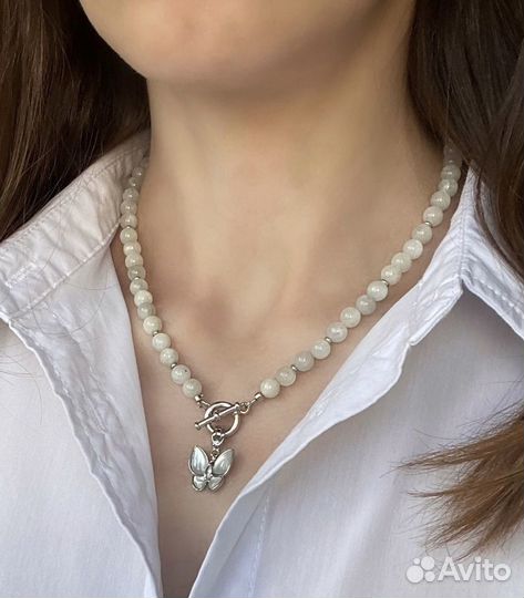 Колье чокер из натуральных камней