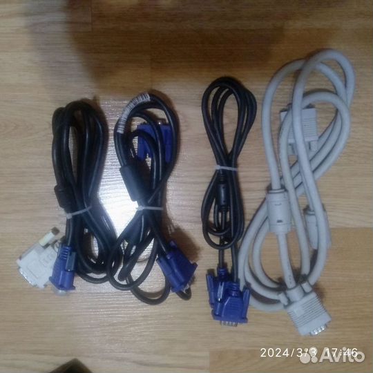 Кабель для монитора DVI-DVI, VGA-VGA