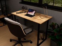Компьютерный стол в стиле лофт Дуб вотан 95см
