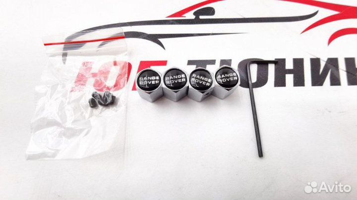 Колпачки на ниппель Range Rover хромированные с анти кражей