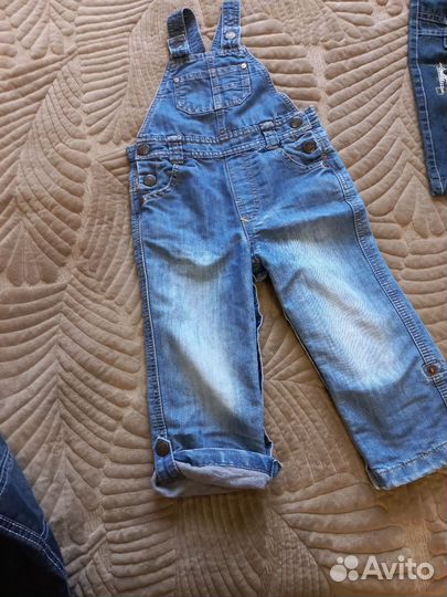Джинсовые брюки для мальчика 2 - 3 года бу