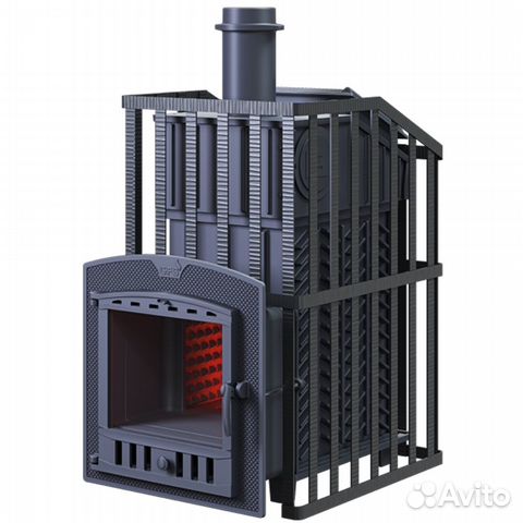 Печь дровяная чугунная Гефест Ураган зк 30П(2) С в