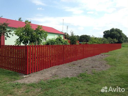 Забор из евроштакетника под ключ