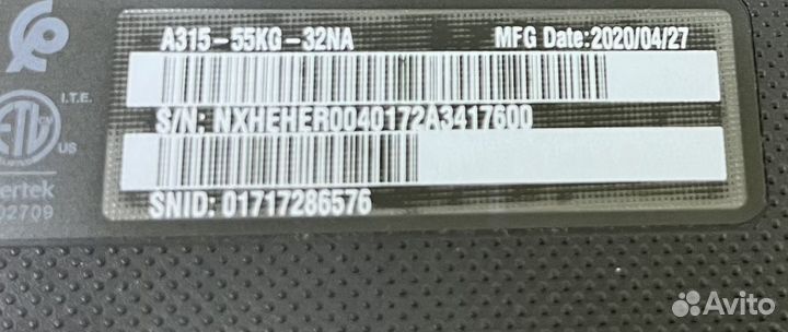 Игровой ноутбук core i3 + nvidia mx130 2gb