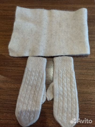 Комплект варежки и шарф