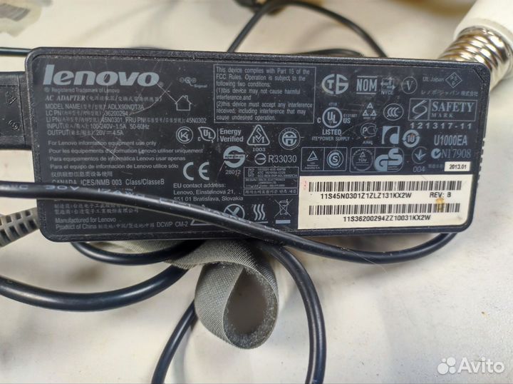 Зарядка для ноутбука lenovo