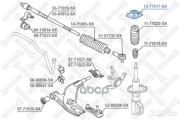 12-71017-SX опора амортизатора переднего Mazda