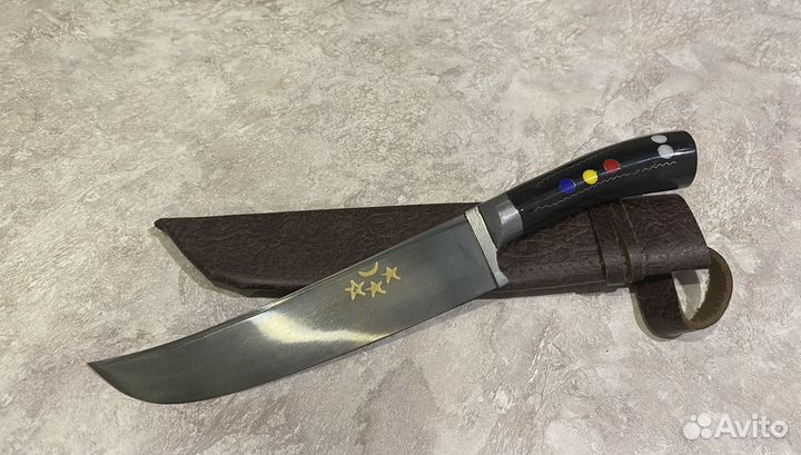 Пчак средний, гарда олово, ручка Ерма эбонит, шх-1