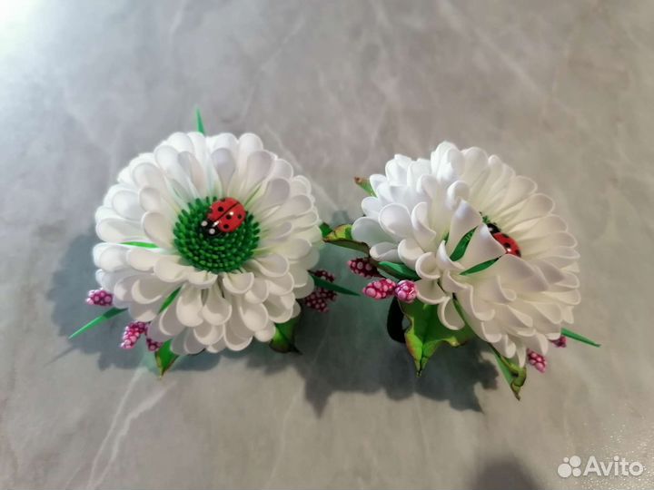 Ободок с цветами, новогодними композициями