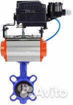 Затвор дисковый поворотный DN.ru WCB-316L-NBR Ду40 Ру16, углеродистая сталь, NBR, с пневмоприводом D