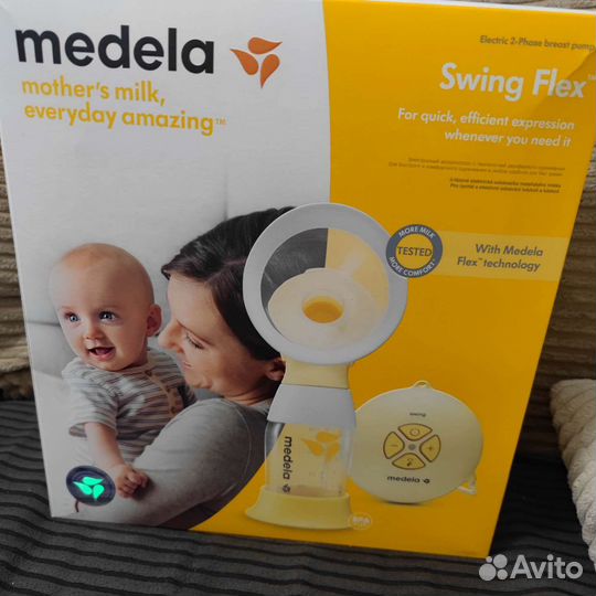 Молокоотсос medela swing flex электрический