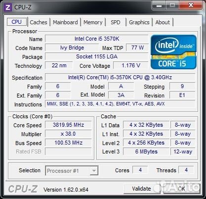 Процессор Intel Core i5 3570K