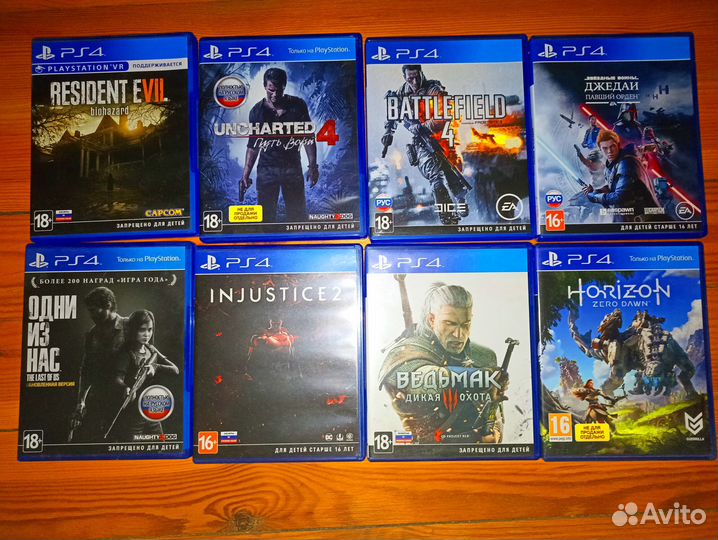 Игры для Sony PlayStation 4 PS4 / 8 шт