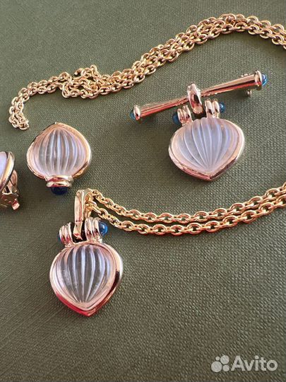 Н-р камфорное стекло брошь клипсы Кулон винтаж