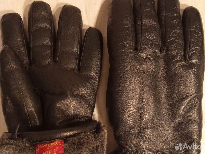 Перчатки женские кожаные новые