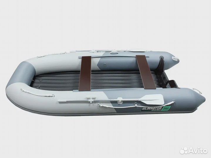 Лодка пвх Нднд Gladiator E350S светло-темно серый
