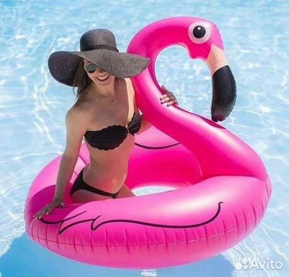Надувной круг для плавания Фламинго 120см