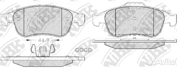 Колодки передние (renault duster +ABS, fluence