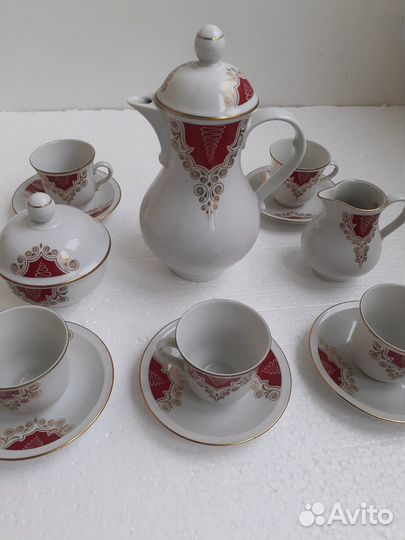 Кофейный сервиз на 5 персон Freiberger porzellan