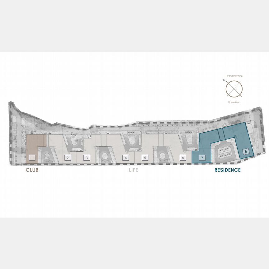1-к. апартаменты, 44,5 м², 5/8 эт.