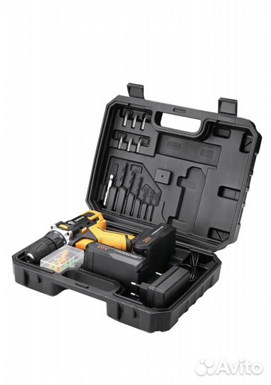 Аккумуляторная дрель-шуруповерт 63 предм