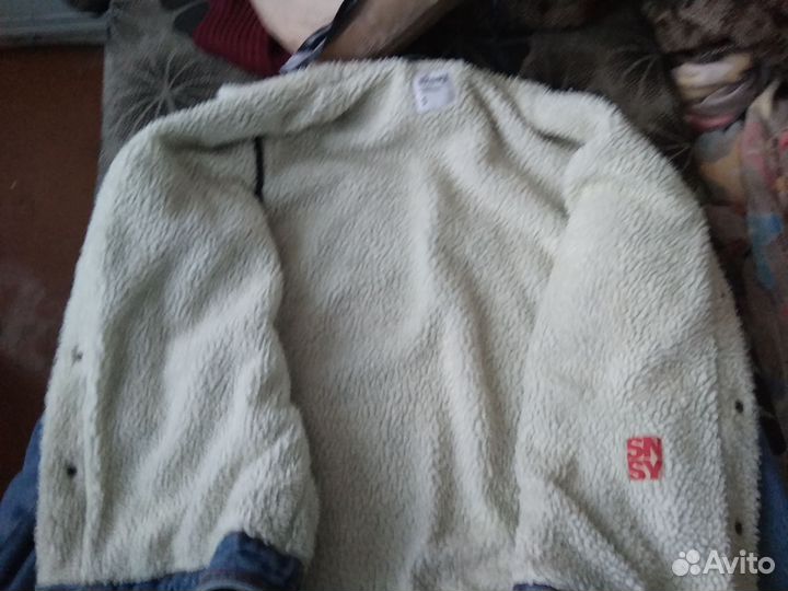 Джинсовая куртка с мехом мужская