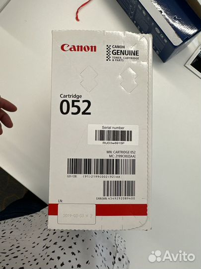 Картридж для принтера canon 052 черный оригинал