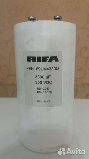 Конденсаторы rifa 3300mF 350VDC
