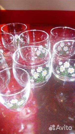 Бокалы, фужеры, стопки, вазы, стаканы с трафаретом