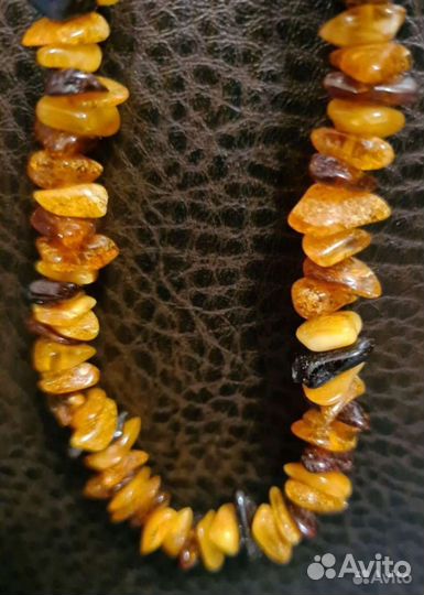 Бусы янтарные