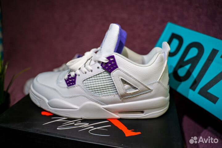 Nike Air Jordan 4 Retro Metallic Purple фиолетовые