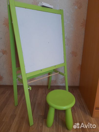 Мольберт детский двусторонний икеа + табуреточка