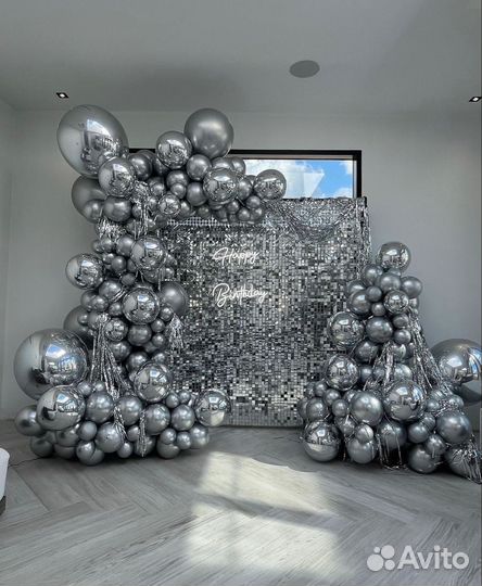 Фотозона из пайеток,зеркальные шары, Оренбург