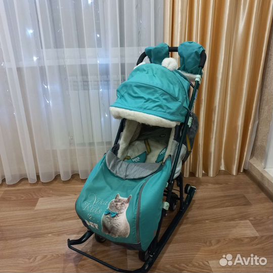 Детские зимние санки коляска бу