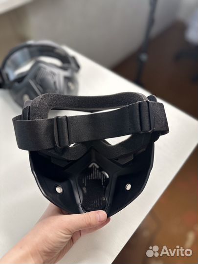 Очки с защитой лица для эндуро