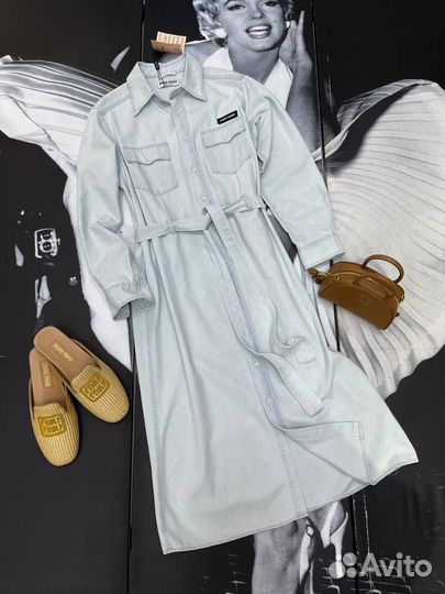 Платье рубашка женская Miu Miu