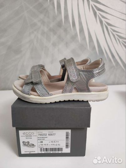 Босоножки для девочки ecco 28