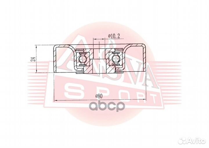 Ролик mitsubishi colt 04- mtbp001 asva