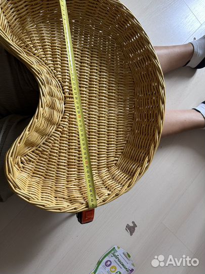 Корзина для фотосессии соломенная