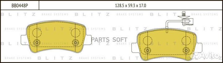 Blitz BB0448P Колодки тормозные дисковые зад