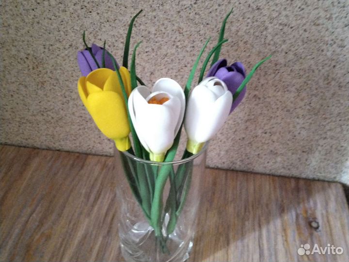 Крокусы из фоамирана