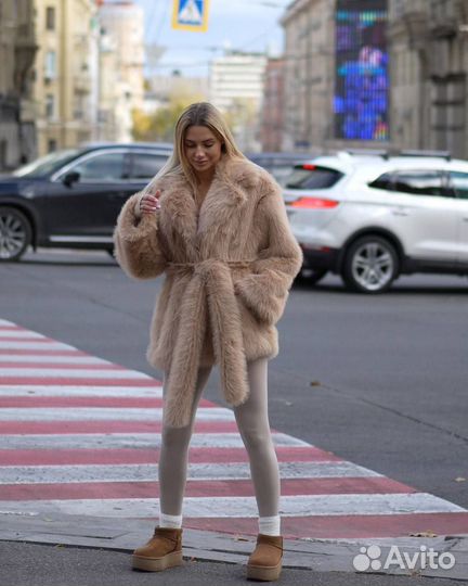 Шубки средней длины экомех