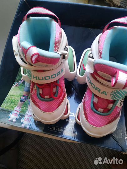 Роликовые коньки hudora для девочки, квады