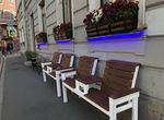 Уличная садовая скамья для ресторанов и кафе