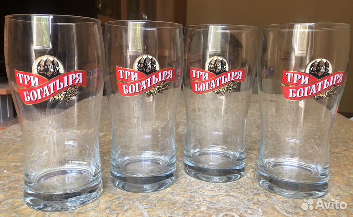 Пивная кружка «три богатыря» 4шт