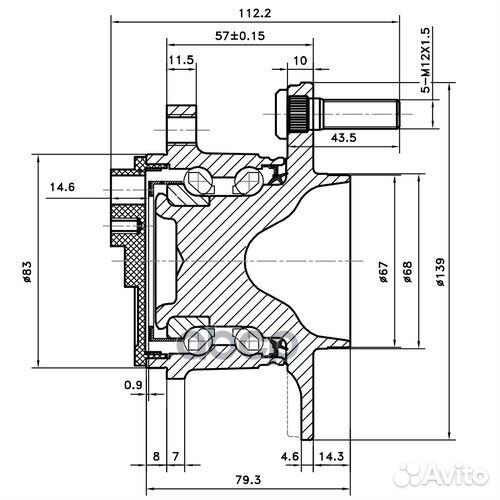 Ступица задняя Z89468R Zikmar