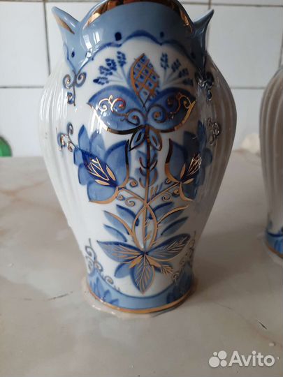 Вазы для цветов под гжель