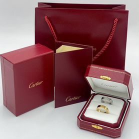 Cartier love кольцо сталь